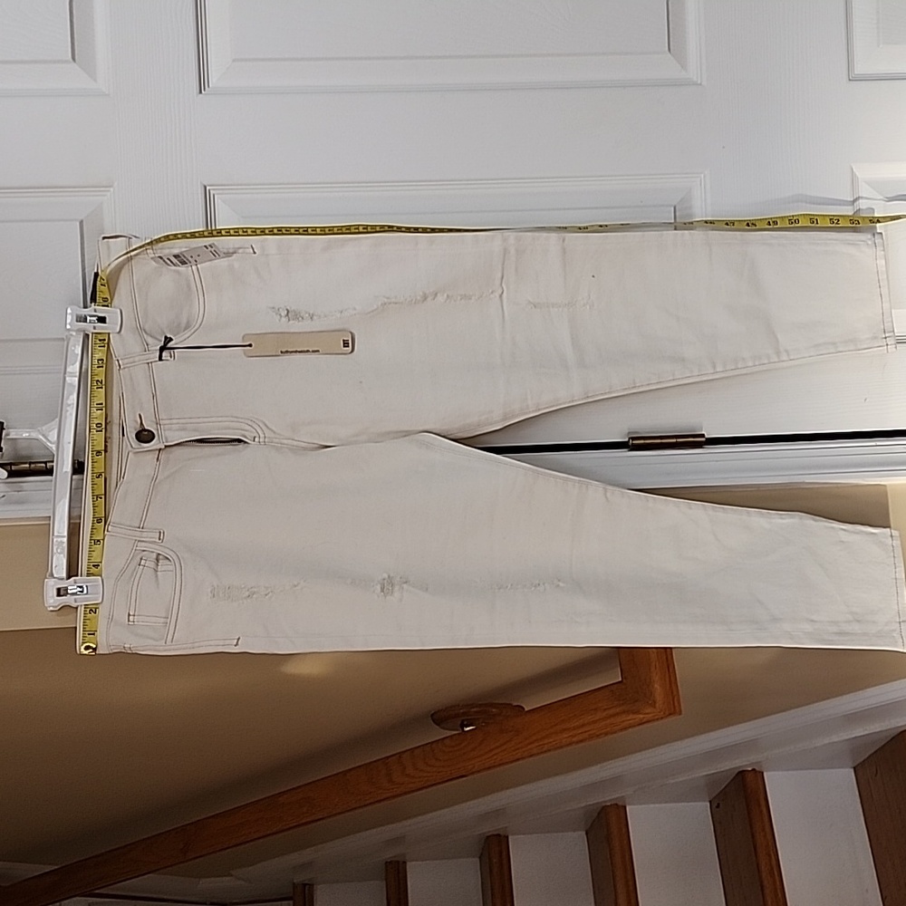 NWT Size 16 Kut from the Kloth Cream Brigitte Ankle Skinny Jeans - Distressed - Picture 2 of 7